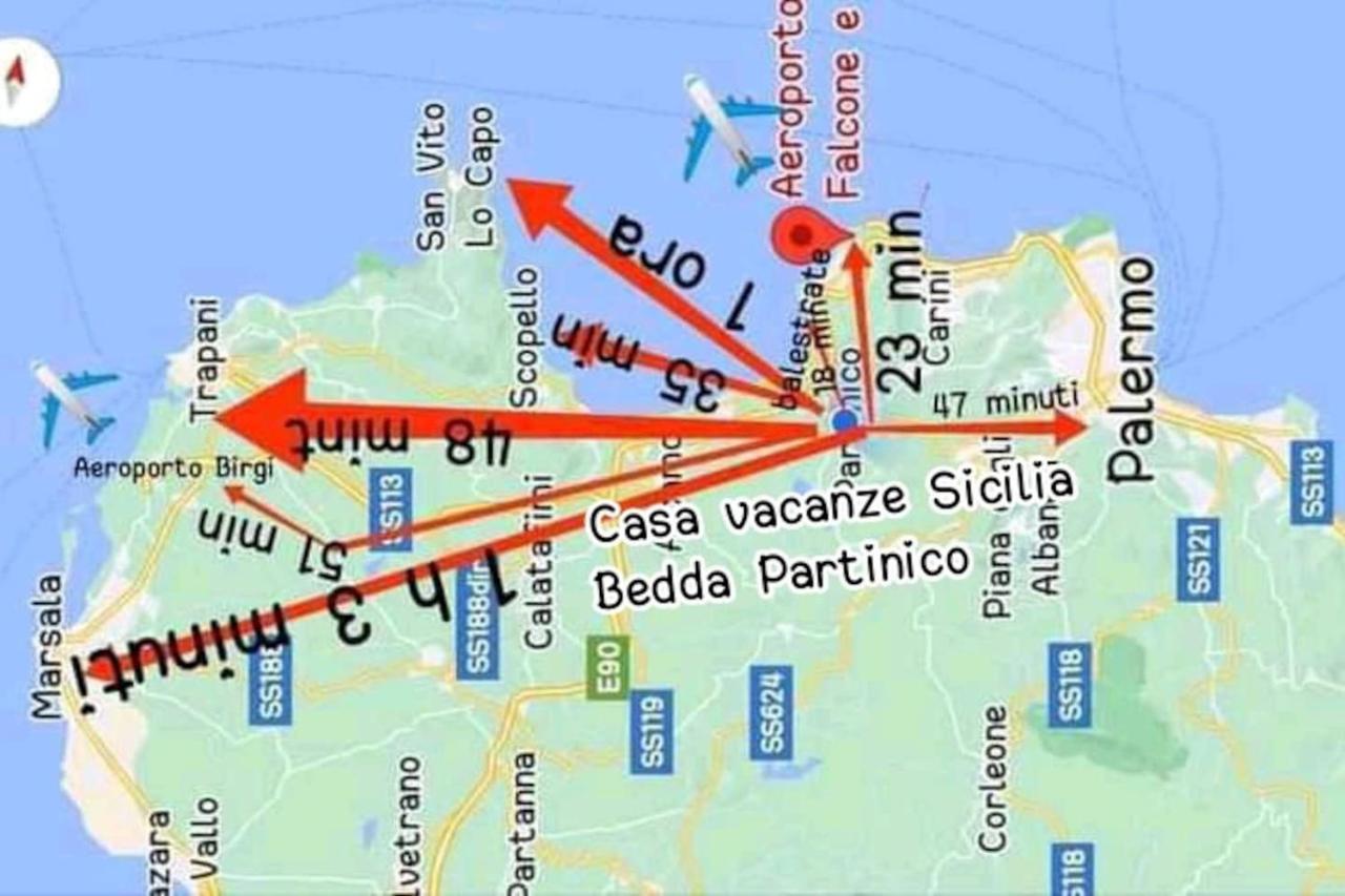 Casa Vacanze Sicilia Bedda Partinico Exteriér fotografie